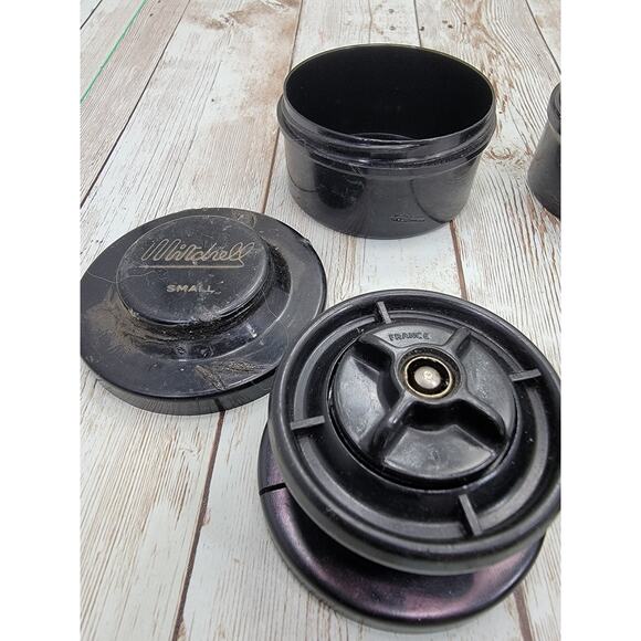 2 Vintage Mitchell Large & Small Spare Spool With Spool Case - Picture 5 of 10